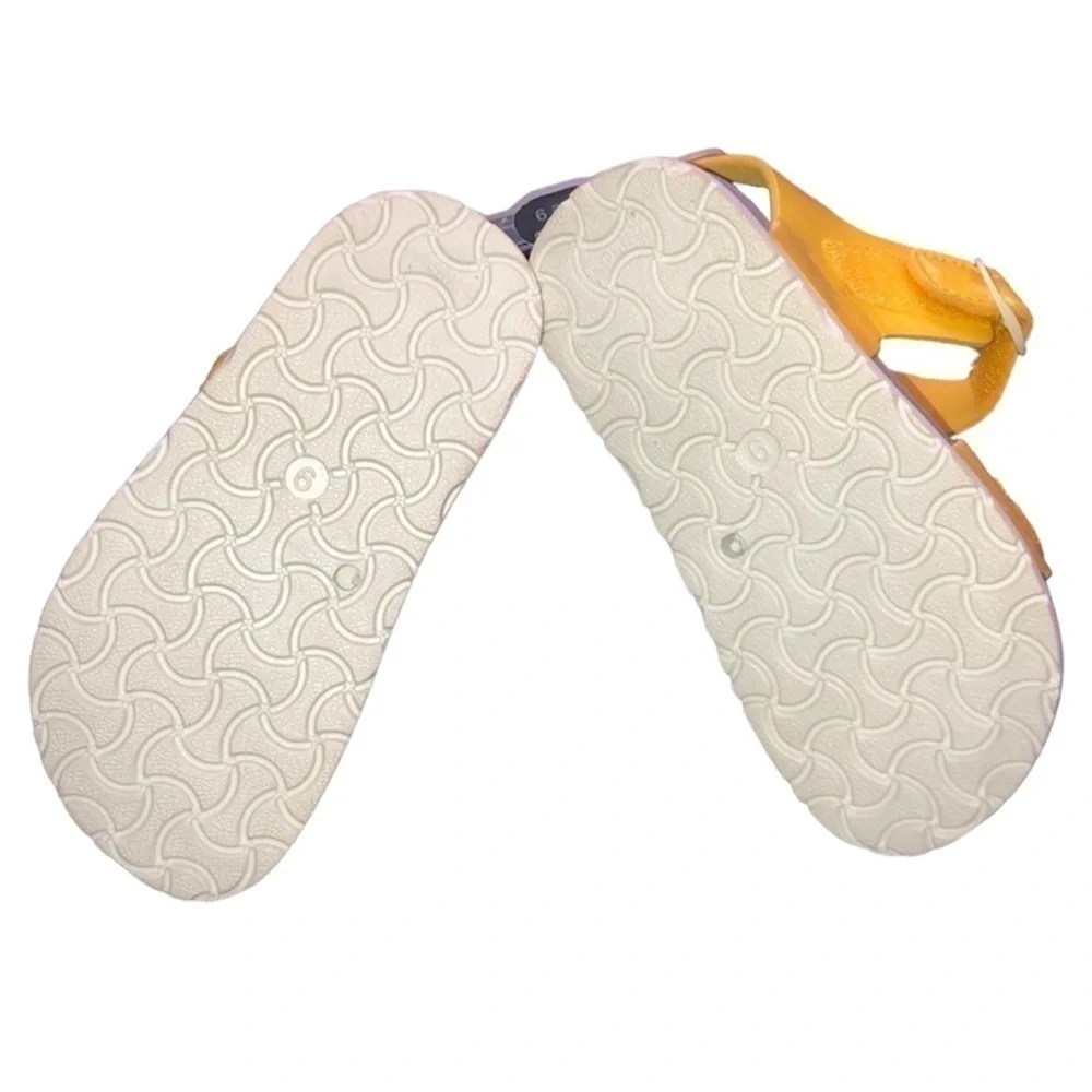 FIRST steps yellow patent leather sandals